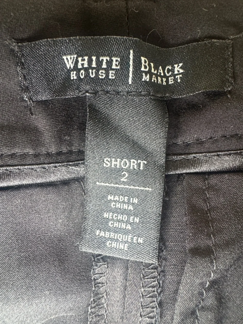 WHBM Black Stretch Cotton Shorts Mid Rise Sz 2 EUC $68 - Picture 6 of 12